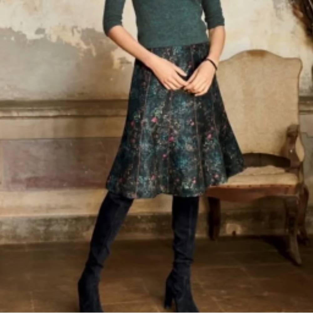 Peruvian Connection Pink Knee-Length A-Line Skirt